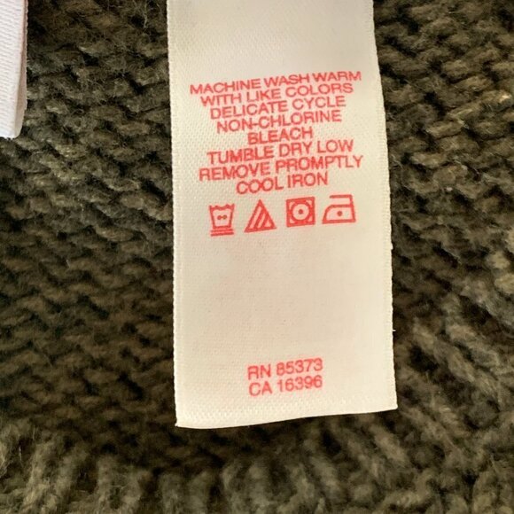 Meg Allen Liz Claiborne Cotton Blend Nordic Sweater L Olive Green 206C - Picture 8 of 8